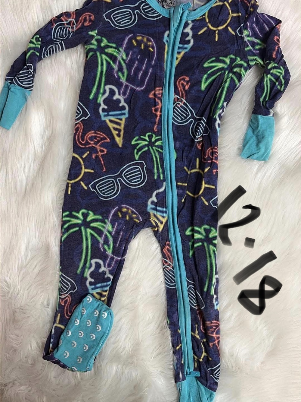 12/18 footed bamboo pajamas
